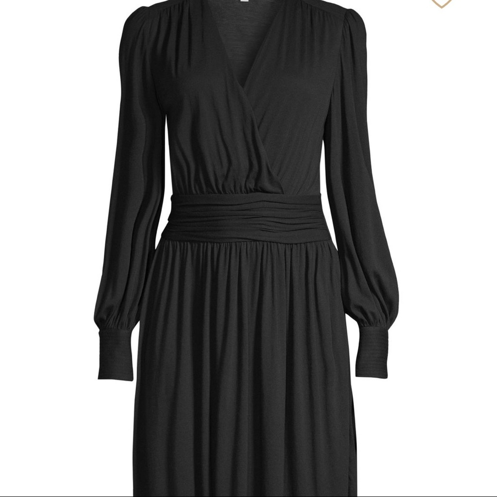 Joie ADORABLE SZ S Pleated Faux Wrap Dress - Picture 5 of 8